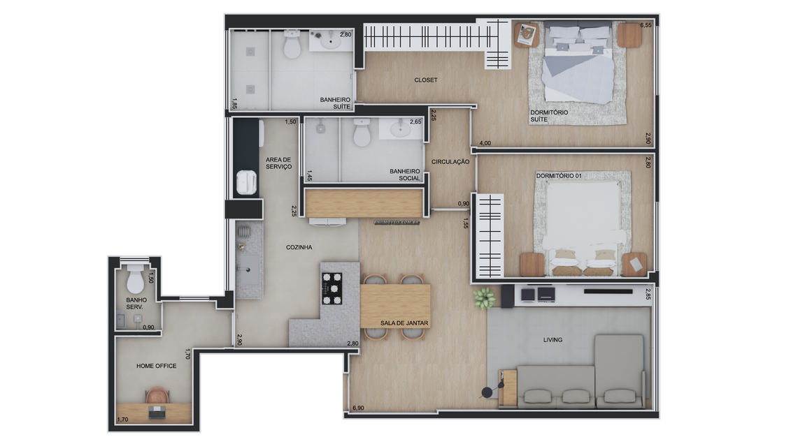 Apartamento, 2 quartos, 91 m² - Foto 71