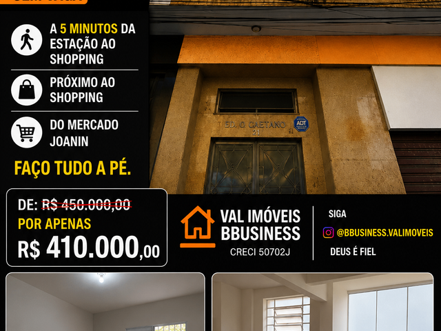 Apartamento 2 quartos e 2 banheiros, à venda, no bairro Centro em São Caetano do Sul