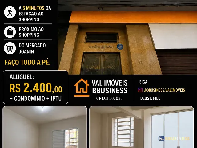 Apartamento 2 quartos e 2 banheiros, à venda ou para alugar, no bairro Centro em São Caetano do Sul
