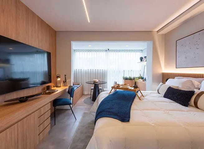Foto do Apartamento-Apartamento tipo para venda em Vila Clementino com 1 quarto, sendo 1 suíte, 46m²