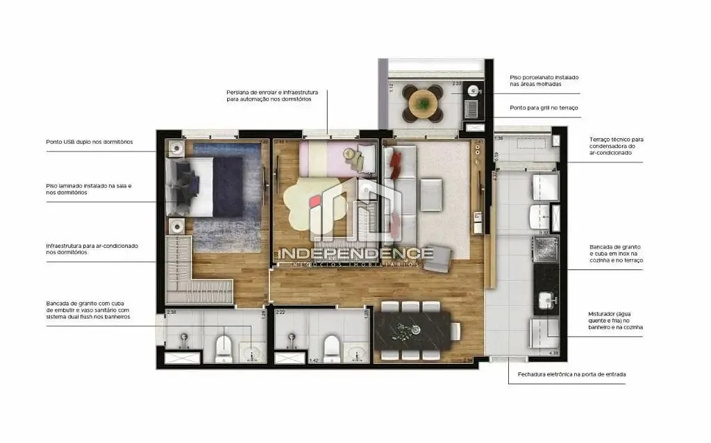 Apartamento, 2 quartos, 58 m² - Foto 13