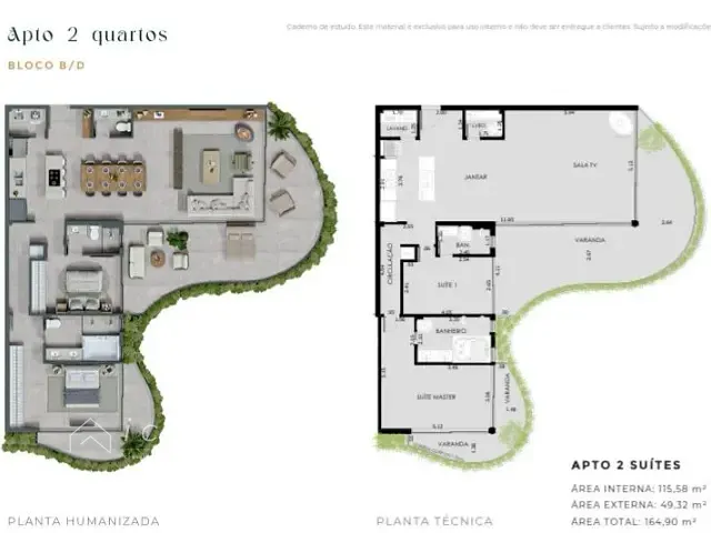 Apartamento com 165m² 2 quartos e 3 banheiros, à venda, no bairro Vila Inglesa em Campos do Jordão