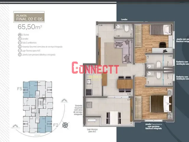 Apartamento 2 quartos e 1 banheiro, à venda, no bairro Royal Park em Ribeirão Preto