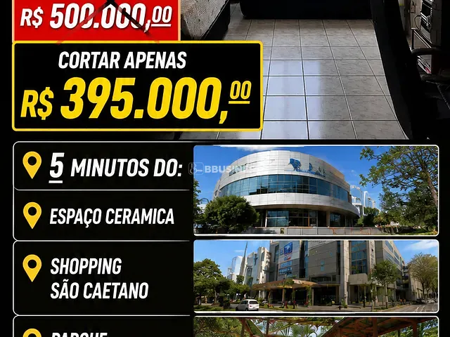 Apartamento 2 quartos e 1 banheiro, à venda, no bairro Cerâmica em São Caetano do Sul