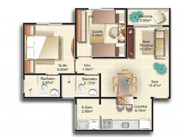 Foto do Apartamento - Apartamento residencial à venda, Jardim Souto, São José dos Campos - AP0619. | INDEPENDENCE NEGOCIOS IMOBILIARIOS LTDA