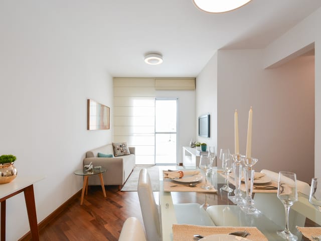 Foto do Apartamento - Apartamento tipo para venda em Vila Alzira com 3 quartos, sendo 1 suíte, 86m² | Lares e Andares Imóveis