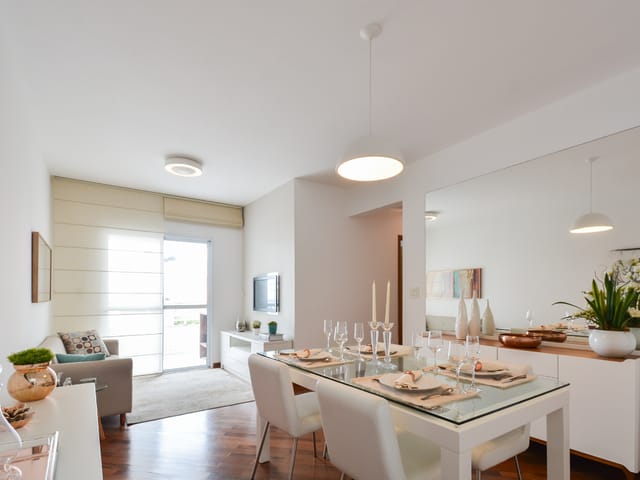Foto do Apartamento - Apartamento tipo para venda em Vila Alzira com 3 quartos, sendo 1 suíte, 86m² | Lares e Andares Imóveis