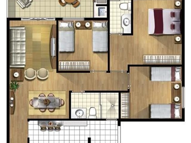 Foto do Apartamento - Apartamento à venda 3 Quartos, 1 Suite, 2 Vagas, 91M², Jardim Apolo, São José dos Campos - SP | Piazza Monet | RUSSI IMÓVEIS