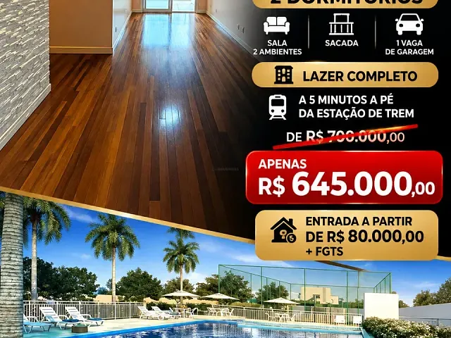 Apartamento 2 quartos e 2 banheiros, à venda, no bairro Centro em São Caetano do Sul