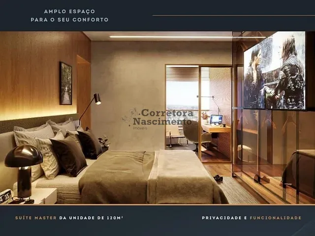 Apartamento com 120m² 3 quartos e 4 banheiros, à venda, no bairro Royal Park em São José dos Campos