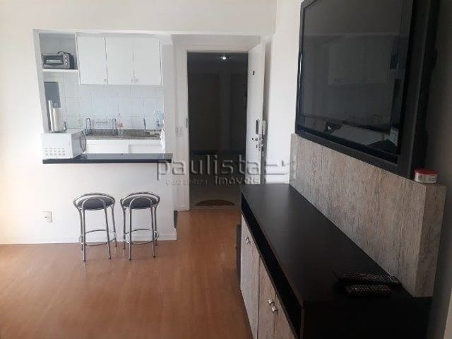 Foto do Apartamento - Apartamento com 1 dormitório para alugar, 35 m² totalmente mobiliado- Mirandópolis - São Paulo/SP | Paulista Imóveis.