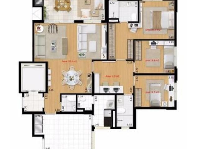 Foto do Apartamento - Apartamento Jardim Aquarius Premiere 143 m² 3 dormitórios 1 suite 2 vagas | RUSSI IMÓVEIS