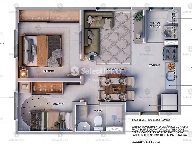 Apartamento com 33m² 2 quartos e 1 banheiro, à venda, no bairro Parque São Rafael em São Paulo