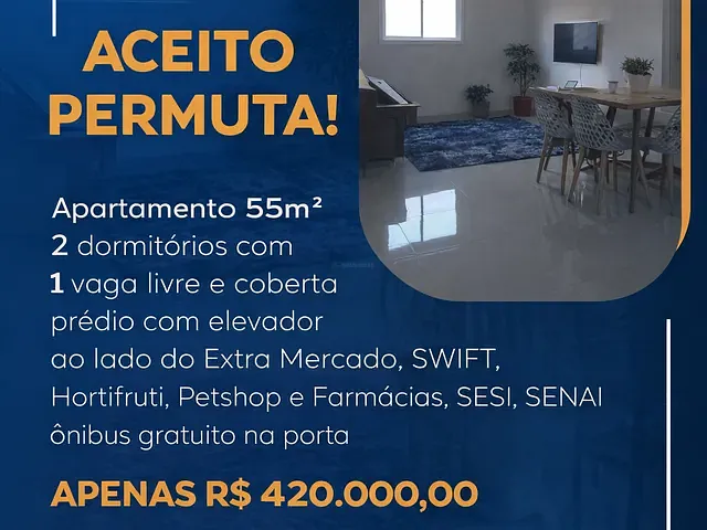 Apartamento com 55m² 2 quartos e 1 banheiro, à venda, no bairro Nova Gerty em São Caetano do Sul