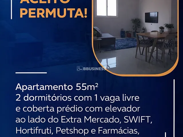 Apartamento com 55m² 2 quartos e 1 banheiro, à venda, no bairro Nova Gerty em São Caetano do Sul