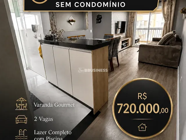 Apartamento 3 quartos e 2 banheiros, à venda, no bairro Campestre em Santo André