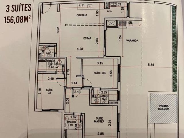 Apartamento com 108m² 3 quartos e 3 banheiros, à venda, no bairro Vila de São Fernando em Cotia