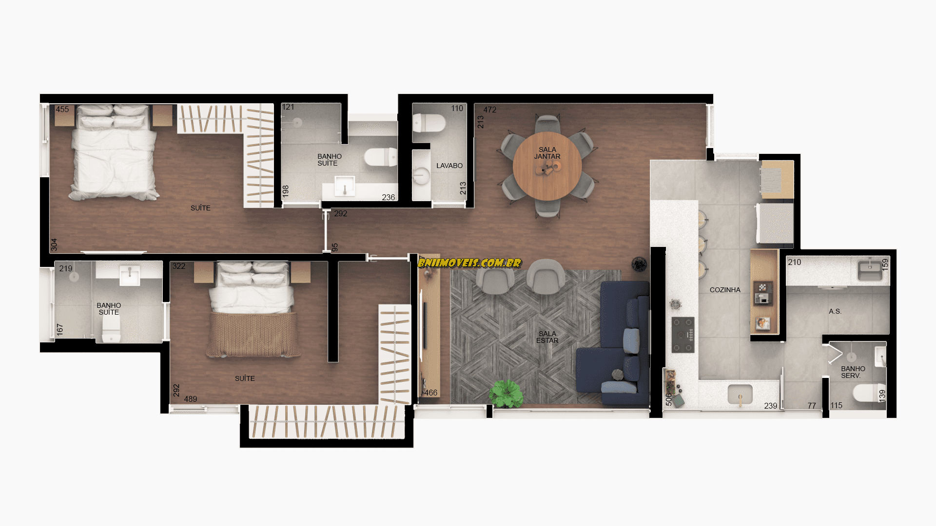 Apartamento, 2 quartos, 100 m² - Foto 3
