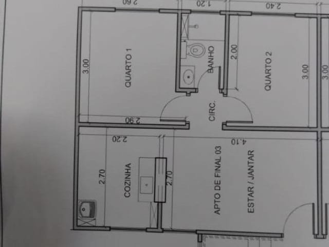 Apartamento com 40m² 2 quartos e 1 banheiro, à venda, no bairro Jardim Caiapiá em Cotia