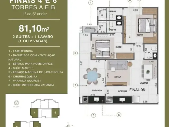 Apartamento 2 quartos e 2 banheiros, à venda, no bairro Parque Balneário Poiares em Caraguatatuba