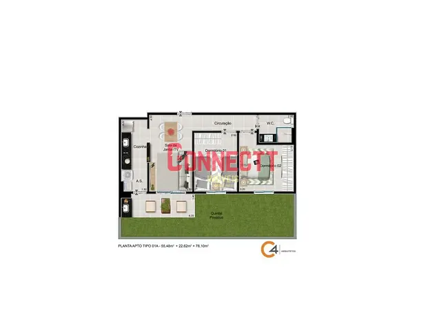 Apartamento 2 quartos e 1 banheiro, à venda, no bairro Jardim San Leandro em Ribeirão Preto