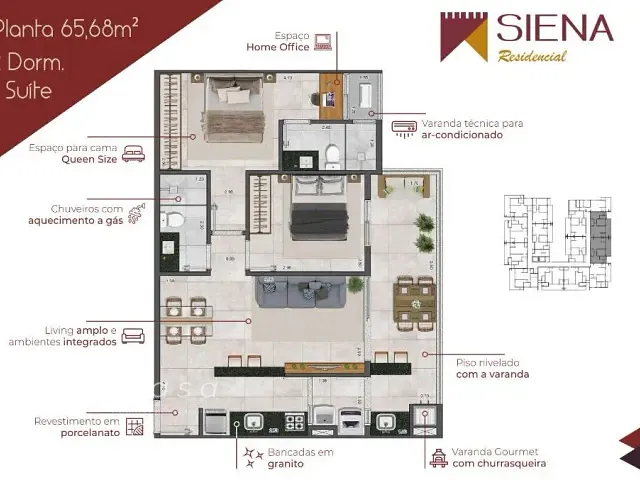 Apartamento com 76m² 2 quartos e 2 banheiros, à venda, no bairro Itaguá em Ubatuba