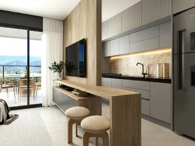 Apartamento 2 quartos e 3 banheiros, à venda, no bairro Parque Balneário Poiares em Caraguatatuba
