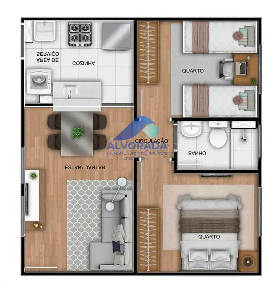 Apartamento, 2 quartos, 38 m² - Foto 2