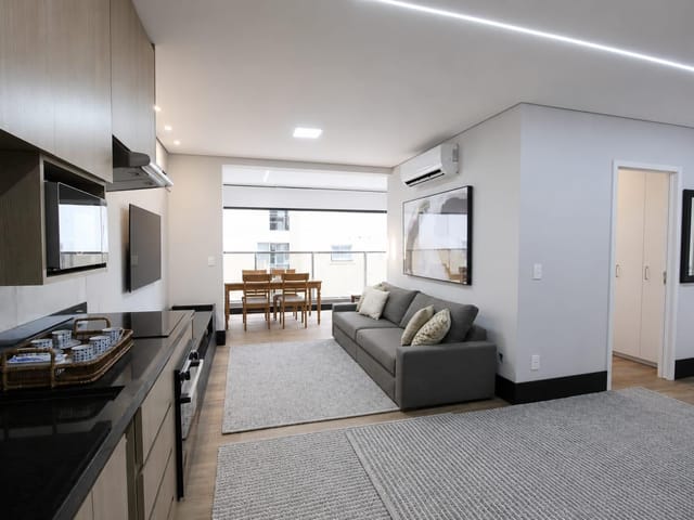 Apartamento 1 quarto e 2 banheiros, para alugar, no bairro Vila Nova Conceição em São Paulo