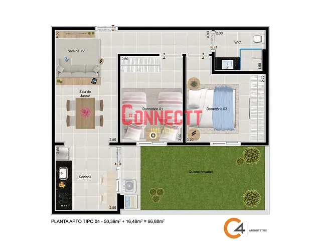 Apartamento 2 quartos e 1 banheiro, à venda, no bairro Jardim San Leandro em Ribeirão Preto