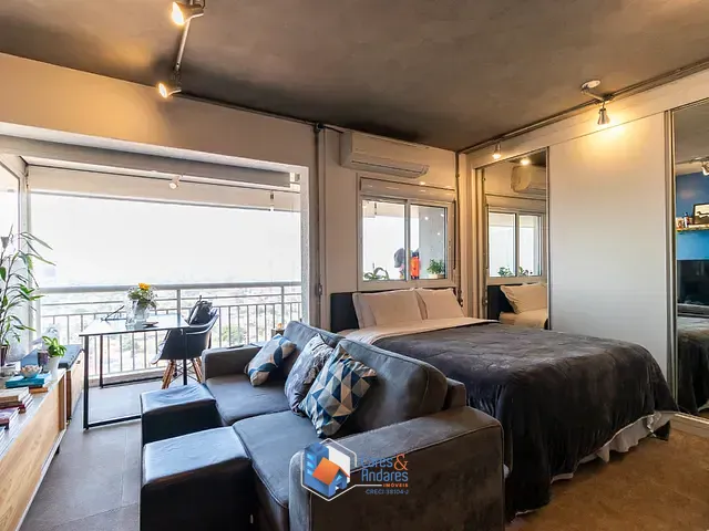 Apartamento com 44m² 1 quarto e 1 banheiro, à venda, no bairro Brooklin em São Paulo