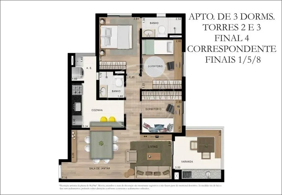 Apartamento, 2 quartos, 58 m² - Foto 12