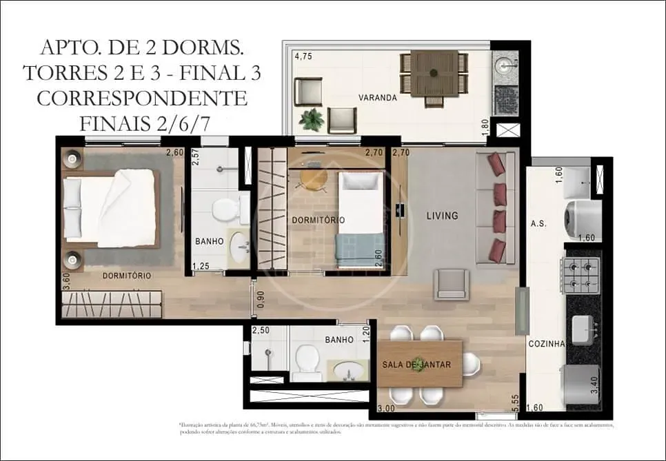 Apartamento, 2 quartos, 58 m² - Foto 11