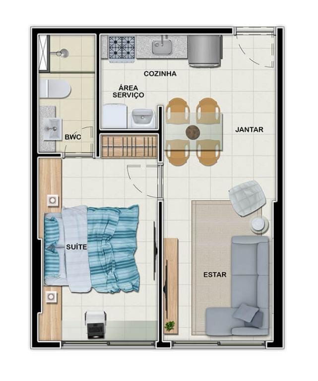 Apartamento, 1 quarto, 35 m² - Foto 8