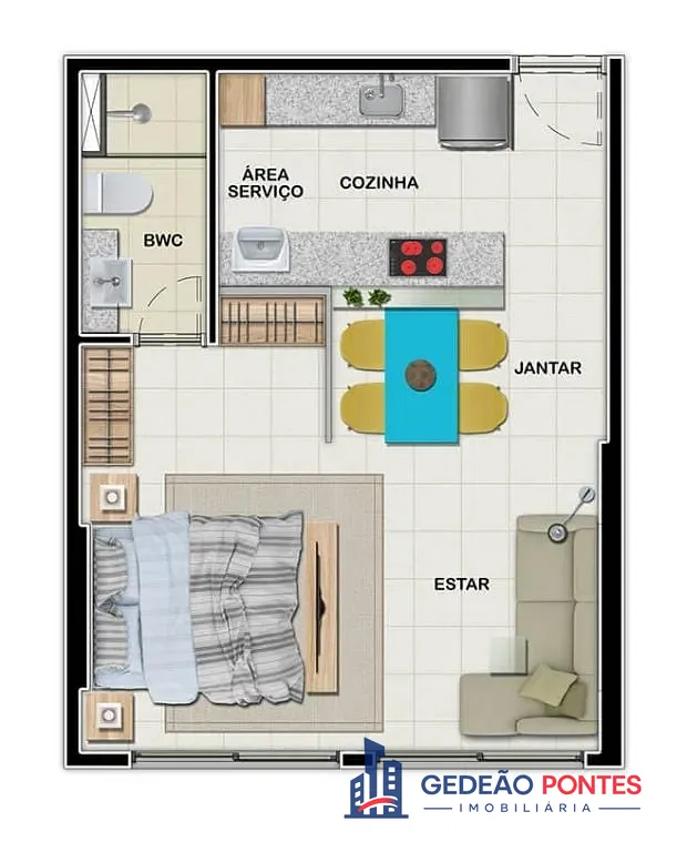 Apartamento, 1 quarto, 35 m² - Foto 7