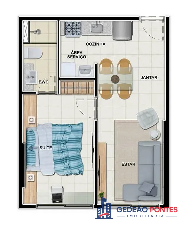 Apartamento, 1 quarto, 35 m² - Foto 8