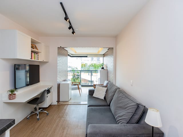 Foto do Apartamento - Apartamento para venda em Cidade Monções com 1 quarto , 42m² | Lares e Andares Imóveis