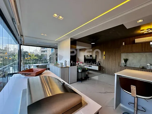 Apartamento 1 quarto e 2 banheiros, à venda, no bairro Brooklin em São Paulo