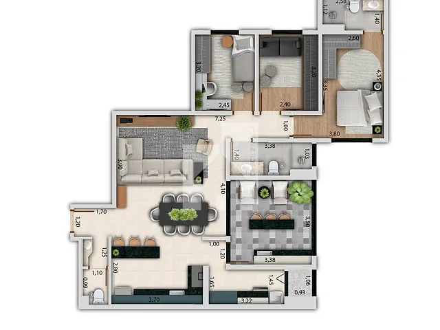 Apartamento 3 quartos e 3 banheiros, à venda, no bairro Engordadouro em Jundiaí