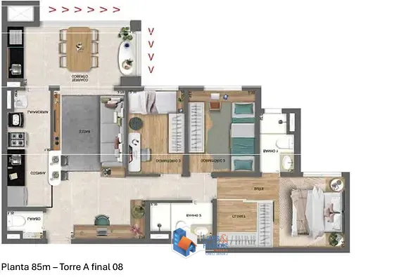 Apartamento, 3 quartos, 85 m² - Foto 63