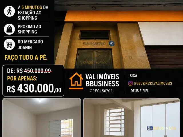 Apartamento 2 quartos e 2 banheiros, à venda ou para alugar, no bairro Centro em São Caetano do Sul