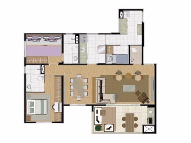 Foto do Apartamento - Terraços 99 m2 para Venda | RUSSI IMÓVEIS