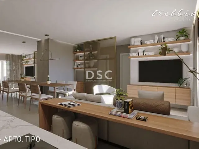 Apartamento 2 quartos e 2 banheiros, à venda, no bairro Campo Comprido em Curitiba