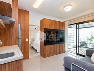 Foto do Apartamento-Apartamento tipo para venda em Moema com 1 quarto, sendo 1 suíte, 42m²