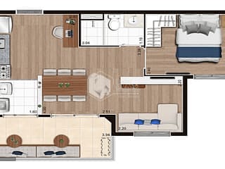 Foto do Apartamento-Apartamento tipo para venda em Vila Leopoldina com 1 quarto, 43m²