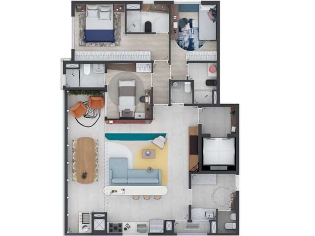 Foto do Apartamento - Apartamento à venda 3 Quartos 3 Suites 2 Vagas 121M² Moema São Paulo - SP | Correteria Imóveis