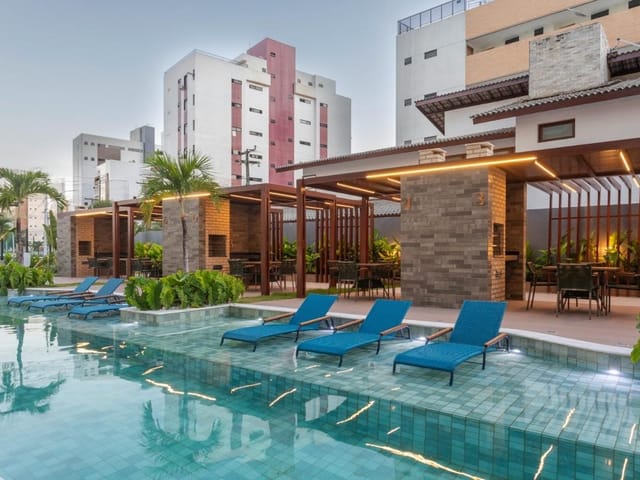Apartamento com 57m² 2 quartos e 2 banheiros, para alugar, no bairro Ponta de Campina em Cabedelo