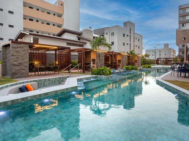 Apartamento com 57m² 2 quartos e 2 banheiros, para alugar, no bairro Ponta de Campina em Cabedelo