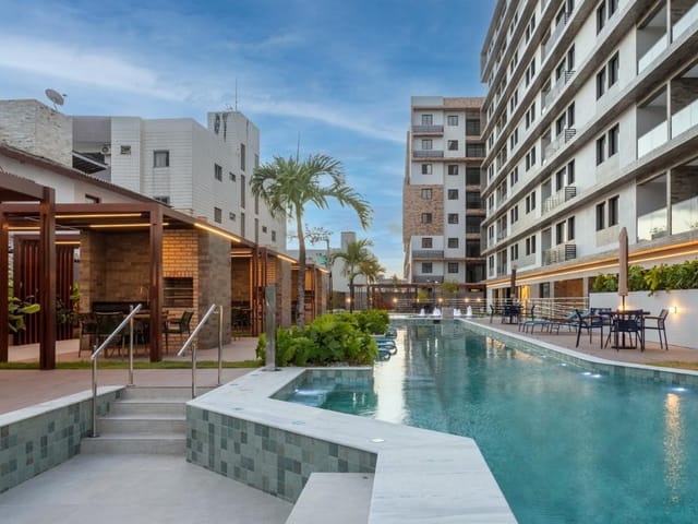 Apartamento com 57m² 2 quartos e 2 banheiros, para alugar, no bairro Ponta de Campina em Cabedelo