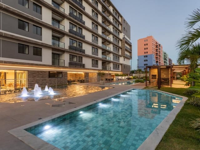 Apartamento com 57m² 2 quartos e 2 banheiros, para alugar, no bairro Ponta de Campina em Cabedelo